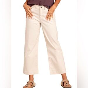 Toad&Co Earthworks Wide Leg Pant in Salt Size 6 NWT CURRENT REI